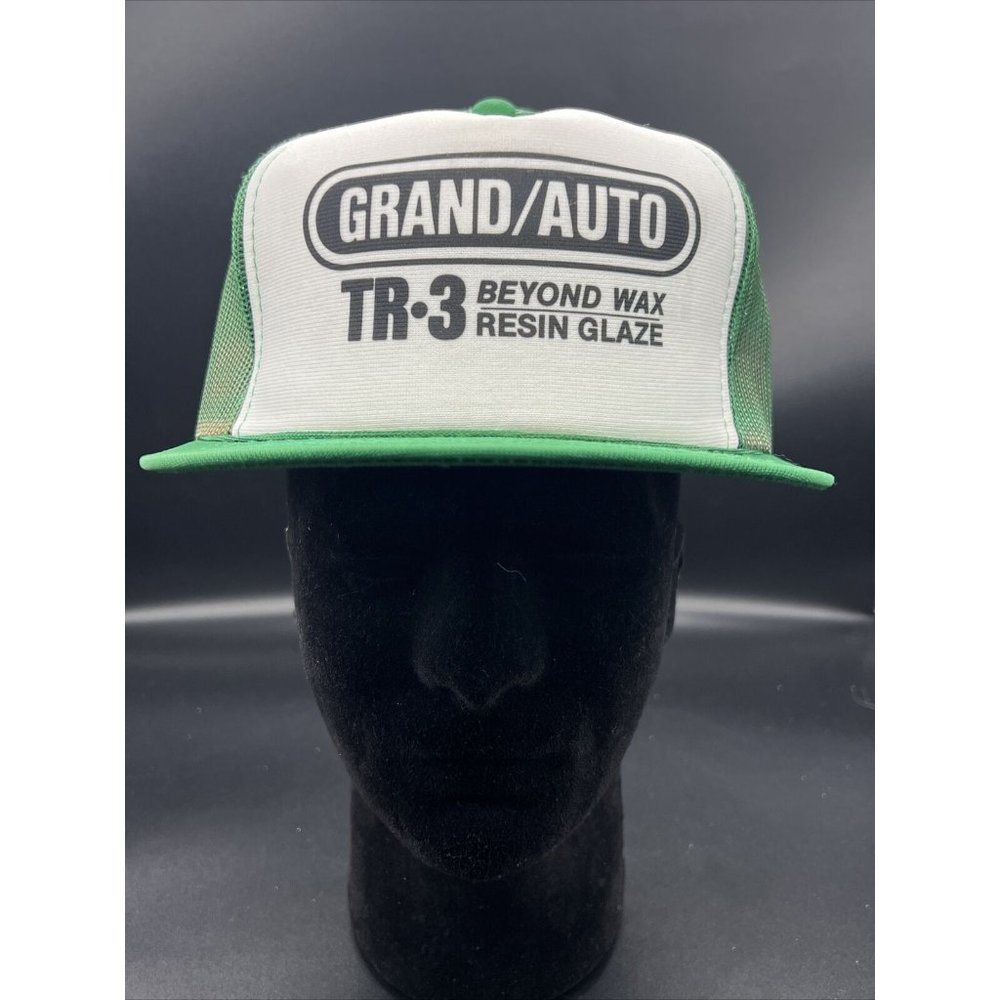 70s 80s Grand Auto TR 3 Trucker Hat  Mesh snapback  Caps Vintage